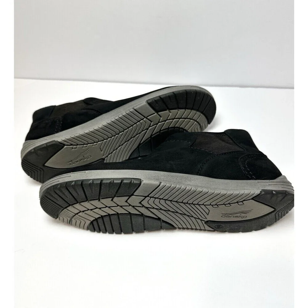 Dansko Lizette Black Waterproof Nubuck Leather Ankle Booties Womens EU Size 40